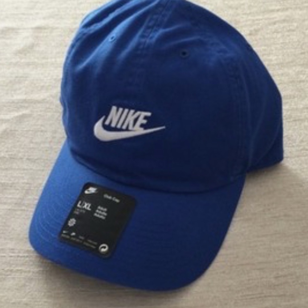 2 Nike FB5368-480 Standard Club Unstructured Futura Cap L/XL Game Royal/White